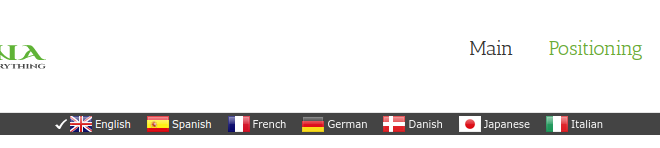 Translation plugin placed on the page - bar layout